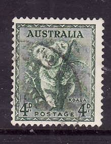 Australia-Sc#171-used 4p green-Koala-1942-