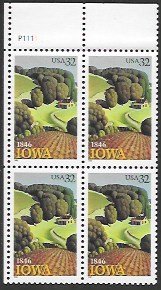 US #3088 MNH  Plate Block.  Iowa Statehood