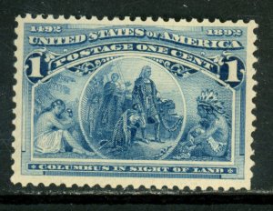 SCOTT 230 1893 1 CENT COLUMBIAN EXPOSITION ISSUE MNH OG VF CAT $32!