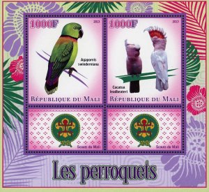 Parrot Bird Cacatua Leadbeateri Souvenir Sheet of 2 Stamps Mint NH