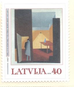 Latvia Sc 564 2003 Painting by Strunke stamp mint NH