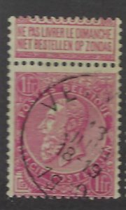 Belgium SC#72 Used F-VF SCV$20.00...Great Spot(s)!