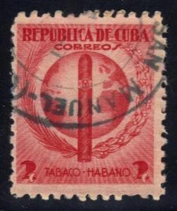 Cuba #357 Cigar and Globe, used (0.25)