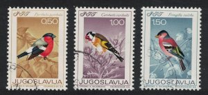 Yugoslavia Bullfinch Goldfinch Crossbill Hawfinch Song Birds 3v 1968 Canc