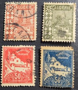 Stamp Algeria 1926 A2 #38 & 47, 1930 A3 #49 & 50 used