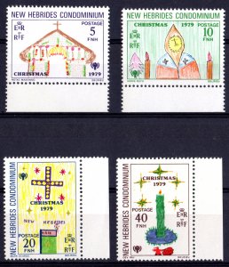 New Hebrides British 1979 Sc#272/275 YEAR OF THE CHILD (ICY) - CHRISTMAS Set (4)