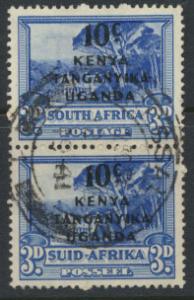 Kenya Tanganyika Uganda KUT Opt Surcharge  Pair SG 152 - Used  see details 