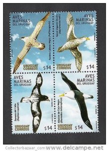 Native Marine life Fauna Sea bird Albatross gull URUGUAY set Sc#2060 MNH