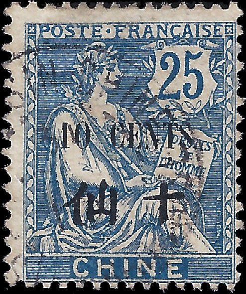 France-offices in China 1907 YT 79 UH VG-F