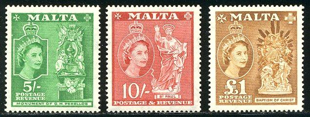 HALF-CAT BRITISH SALE: MALTA #246-62 Mint