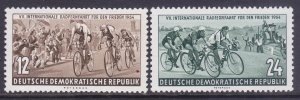 Germany DDR 208-09 MNH 1954 7th International Bicycle Peace Race Set VF