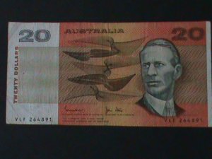 AUSTRALIA-1974- RESERVE BANK-$20 DOLLARS-CIRCULATED-VERY FINE-50 YEARS OLD