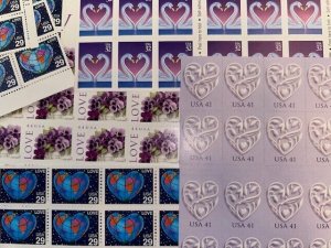 MULTIPLE DIFFERENT PURPLE LOVE STAMPS BUNDLE! (CREATES 40 LETTERS @ 73c!)