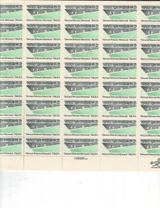 Vietnam Veterans Memorial 20c US Postage Sheet #2109 VF MNH