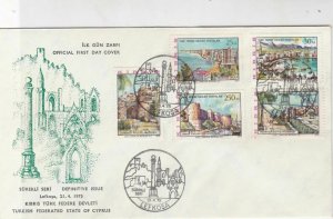 Turkish Federated Cyprus 1975 Lefkosa Slogan Cancel FDC Stamps Cover Ref 23564 