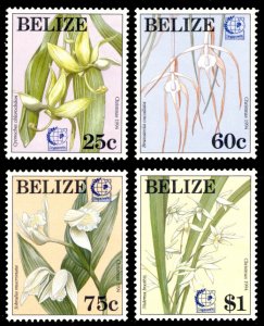 Belize 1995 ORCHIDS Scott #1051-1054 Mint Never Hinged