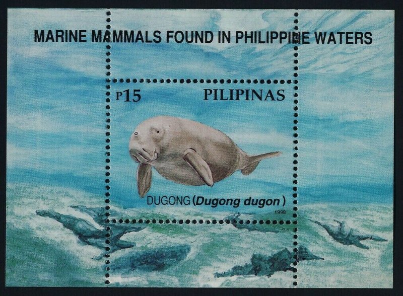 Philippines #2543 Marine Life, Dugong Manatee sheet (Never Hinged) cv$4.00