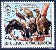 Wildlife, Vultures, Burkina Faso stamp SC#659 used