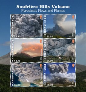 Montserrat 2017 - Soufrière Hills Volcano - Sheet of 6 Stamps - MNH