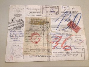 Morocco packet parcel post stamps receipt card   A9511