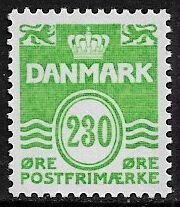 Denmark #694 MNH Stamp - Wavy Lines