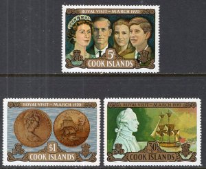 Cook Islands 284-286 Royal Visit MNH VF