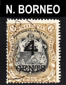 North Borneo Scott 92 F+ postally used.  FREE...