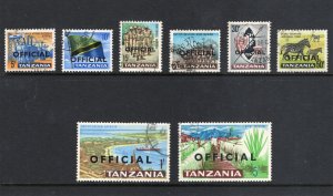 Tanzania 1965 Official set complete very fine used. SG O9-O16. Sc O1-O9.