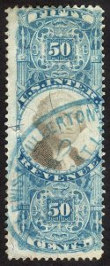 1871, US 50c, Revenue, Used, Handstamped, Sc R115