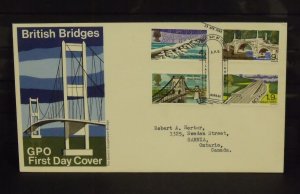 15379   GREAT BRITAIN   FDC # 560-563      British Bridges
