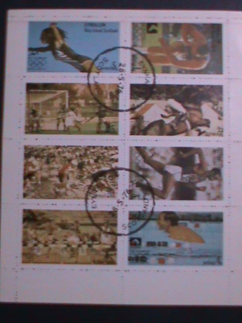 ​SCOTLAND-EYNHALLOW-1976 21ST OLYMPIC GAMES-MONTREAL CTO SHEET VF-EST.$10