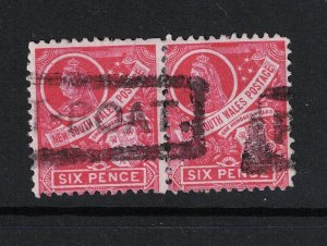 New South Wales SC# 80a Pair Perf 12x12 / Boat Cancel - S17527