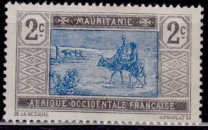 Mauritania, 1913-17, Desert Landscape, 2c, sc#19, MH