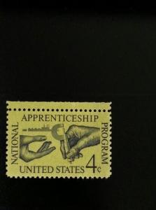 1962 4c National Apprenticeship Act, 25th Anniversary Scott 1201 Mint F/VF NH