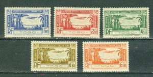 TOGO 1940 AIR #C1-5 SET MINT NO THINS