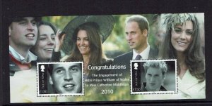 Isle of Man: 2010,  Engagement of Prince William, MNH M/Sheet