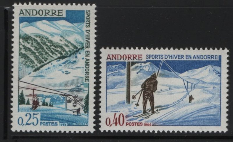 ANDORRA, 169-170, MNH, 1966, SKI LIFT