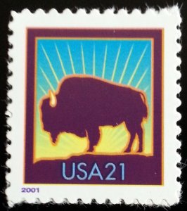2001 21c Bison, SA Scott 3468 Mint F/VF NH