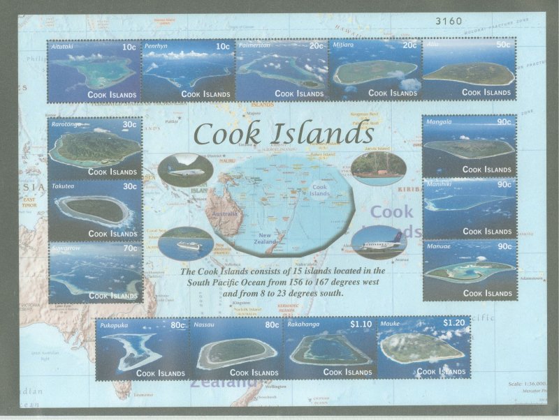 Cook Islands #1343a-o Mint (NH) Souvenir Sheet