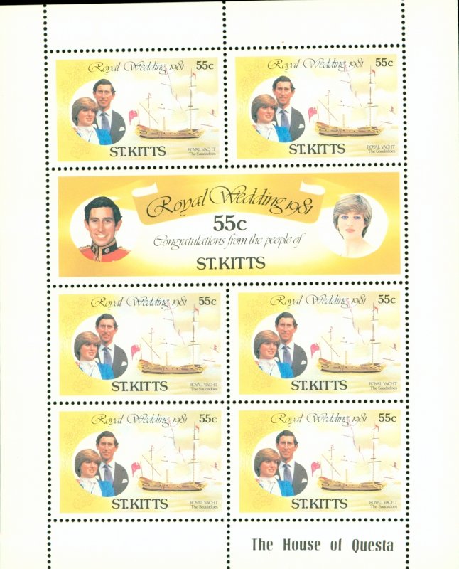 ST KITTS 75-80 MNH SHEETS SCV $12.15 BIN $6.00