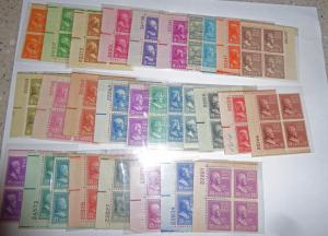 #803-831 plate blocks