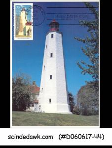 USA - 1990 SANDY HOOK LIGHTHOUSE - MAXI CARD - FDI