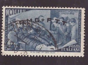 Italy Triest Scott 29 AMG FTT Used key stamp of  1948 set