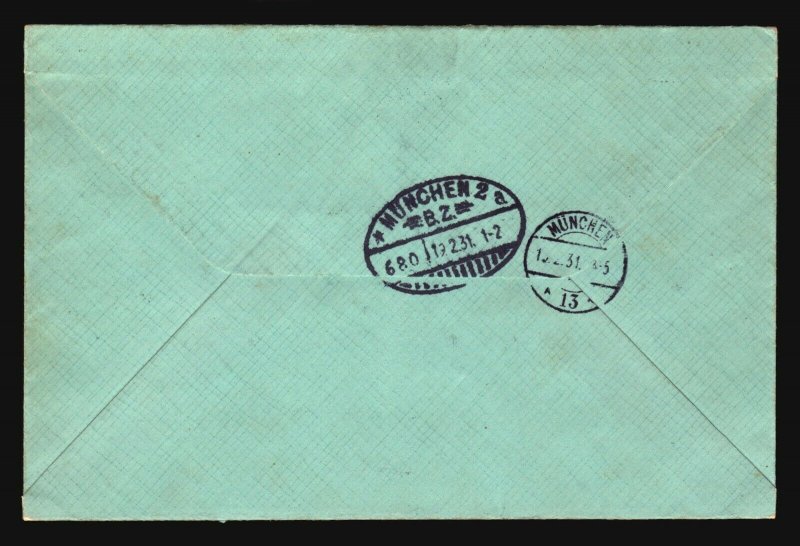 Germany 1931 Zusammendruck & Gutter Pair Cover (Archived on  Card) - Z17110