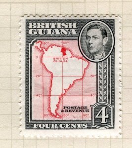 BRITISH GUIANA; 1938 early GVI Pictorial issue Mint hinged 4c. value