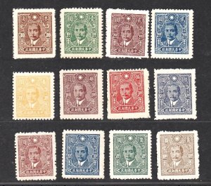 China 1944-46 PaiCheng 2nd Pt. SYS 百城二版有齒 (12v) Fine MNH