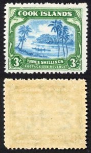 Cook Island SG145 1944 3/- Top and Key Value U/M Cat 45 pounds