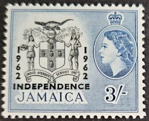 Jamaica 1962 SG190 MM  3/- Independence overprint