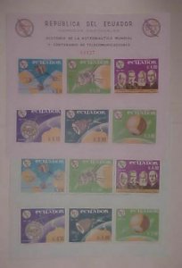 ECUADOR SPACE 4 SHEETLETS MINT NH cat.$60.00