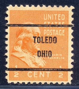 Toledo OH, 803-61 Bureau Precancel, ½¢ Franklin